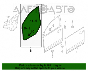 Уплотнитель двери передней правой Honda CRV 12-16