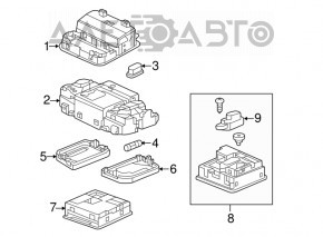 Plafonul de iluminare frontal pentru Honda CRV 12-16 gri