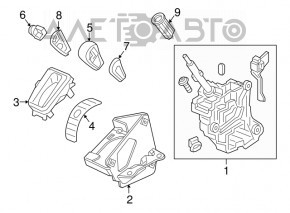 Maneta cutiei de viteze Honda CRV 12-16 din plastic negru