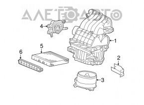 Motorul actuatorului pentru ventilarea încălzirii Honda CRV 12-16.