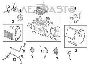 Корпус печки голый Honda CRV 12-14 слом креп