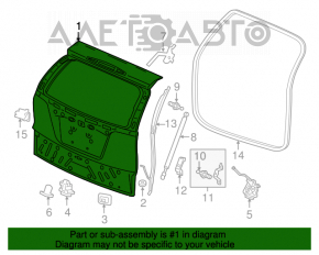 Ușa portbagajului goală pentru Honda CRV 12-14 pre-restilizare.