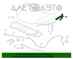 Bucla capotei dreapta pentru Honda CRV 12-16.