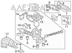 Capăt de direcție stânga pentru Honda CRV 12-16