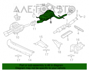 Fasciculul de evacuare intermediar pentru VW Jetta 11-18 SUA 2.0