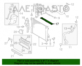 Garnitura radiatorului superior Lexus ES250 ES300h ES350 19-