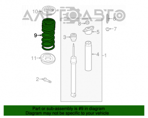 Arc spate dreapta Lincoln MKC 15- FWD rigiditate 2 galben