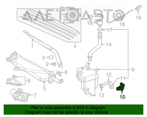 Motorul de spălare a parbrizului pentru Lexus NX200t NX300 NX300h 15-21