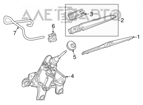 Frânghie spate pentru Toyota Highlander 14-19.