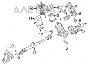 Рулевая колонка ЭУР Toyota Highlander 14-19 без smart key