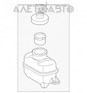 Бачок ГТЦ Toyota Highlander 14-19 с крышкой