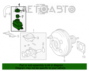 Бачок ГТЦ Toyota Highlander 14-19 с крышкой