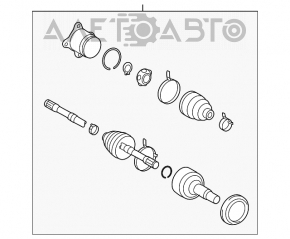 Ax cu roți spate stânga Toyota Highlander 14-19 3.5