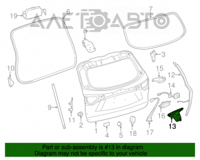 Camera de vizionare spate pentru Toyota Highlander 14-16, cu zgârieturi pe sticlă.