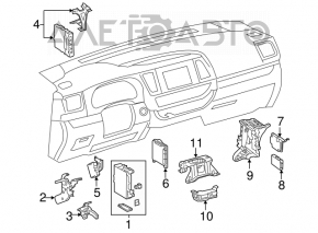 Blocul de siguranțe sub torpedou pentru Toyota Highlander 14-19