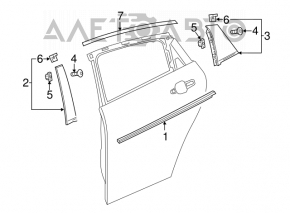 Decorație laterală spate stânga Chevrolet Malibu 16- față nou original OEM