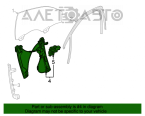 Стеклоподъемник с мотором передний правый Chevrolet Malibu 16-