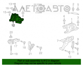 Подушка двигателя правая Chevrolet Malibu 16- 1.5T