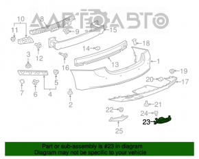 Capacul de evacuare dreapta pentru Chevrolet Malibu 16-18