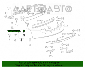 Suportul pentru bara spate, dreapta, exterior, Chevrolet Malibu 16-