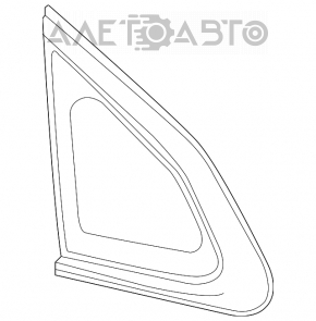 Fereastra din spate dreapta a Chevrolet Malibu 16 cu geam surd.