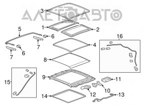 Geamul portbagajului Chevrolet Malibu 16-