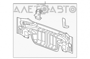 Panoul din spate al Chevrolet Malibu 16- este albastru.