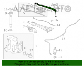 Leash stânga a măturătorului Chevrolet Malibu 16-