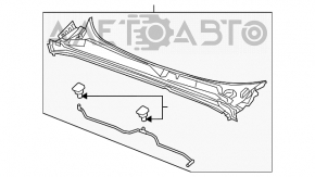 Grila stergatoarelor din plastic pentru Chevrolet Malibu 16-