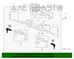 Bară de direcție cu capăt de tijă stânga Chevrolet Malibu 16-