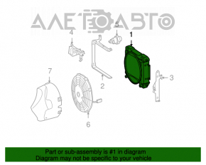 Radiatorul de răcire a apei Mercedes W221 M273 are celulele fisurate și zdrobite.