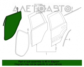 Garnitura ușii din spate dreapta pentru Jeep Grand Cherokee WK2 11-21