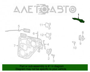 Mânerul ușii exterioare din spate dreapta pentru Jeep Grand Cherokee WK2 11-21