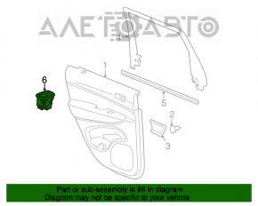 Controlul geamului electric din spate dreapta pentru Jeep Grand Cherokee WK2 11-21, negru.