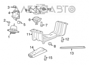 Подушка двигателя правая Jeep Grand Cherokee WK2 11-21 3.6 трещины,порван пыльник