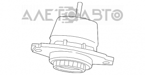 Pernele motorului stâng Jeep Grand Cherokee WK2 11-21 3.6 sunt crăpate, cu praful pe ele.