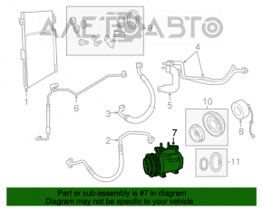 Компрессор кондиционера Dodge Durango 11-14 3.6