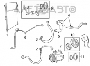 Компрессор кондиционера Jeep Grand Cherokee WK2 11-16 3.6