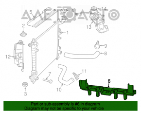 Дефлектор радиатора нижний Jeep Grand Cherokee WK2 14-16 3.6