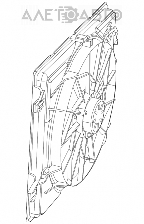 Difuzorul carcasei radiatorului gol pentru Jeep Grand Cherokee WK2 11-21 3.6 sub motorul mic.