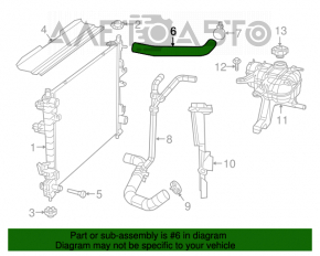 Патрубок охлаждения верхний Jeep Grand Cherokee WK2 16-22 3.6