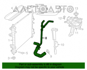 Tubul de răcire inferior Jeep Grand Cherokee WK2 16-22 3.6