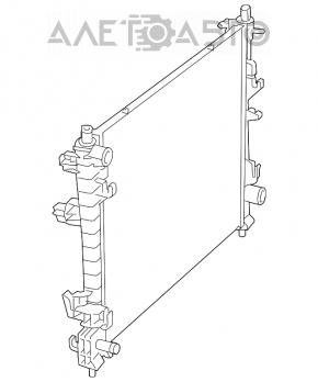 Radiatorul de răcire a apei pentru Jeep Grand Cherokee WK2 11-15 3.6 cu ventilator mic.