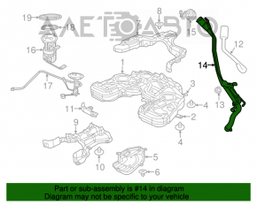 Gâtul de umplere a rezervorului de combustibil pentru Jeep Grand Cherokee WK2 11-13 3.6