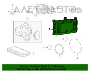 Магнитофон радио Jeep Grand Cherokee WK2 11-17