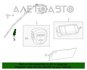 Perna de siguranță airbag pentru scaunul drept al Jeep Grand Cherokee WK2 11-21