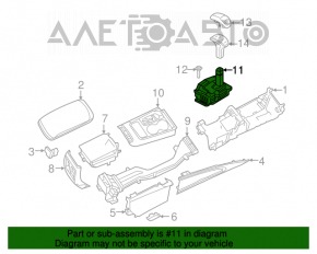 Schimbătorul de viteză al cutiei de viteze Jeep Grand Cherokee WK2 11-13