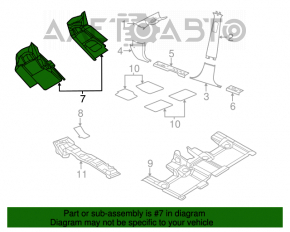 Acoperirea podelei pentru Jeep Grand Cherokee WK2 11-21