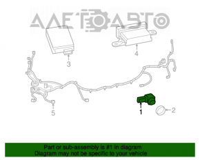 Senzor de parcare spate pentru Jeep Grand Cherokee WK2 16-22