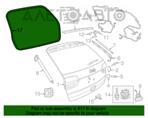 Уплотнитель резина двери багажника Jeep Grand Cherokee WK2 11-21